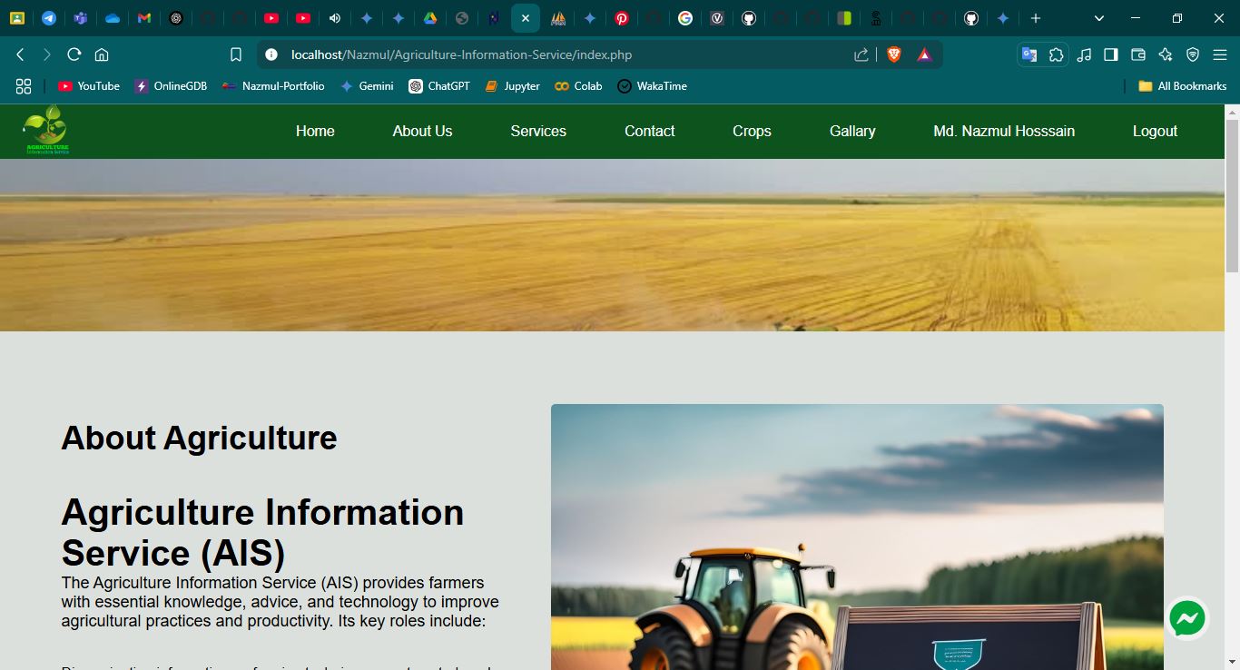 Agriculture Service web app